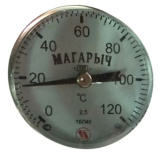 Термометр биметаллический "МАГАРЫЧ" диаметр щупа 6мм длина 60мм